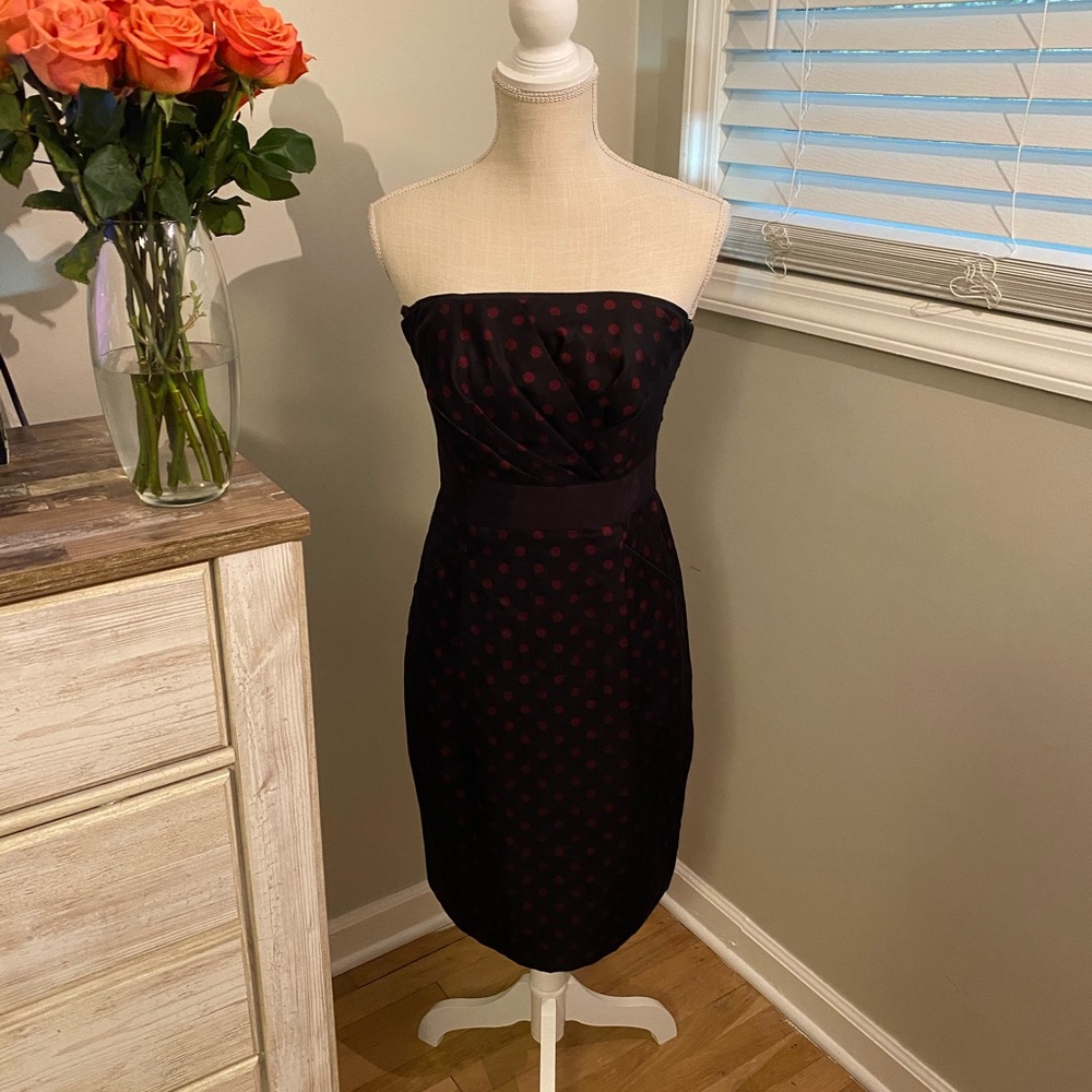 Black and garnet dress